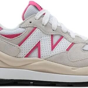 New Balance Pink and White 57/40 Sneakers